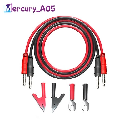 Multimeter Messleitung Dualer 4mm Bananen auf Bananen Stecker Krokodilklemmen