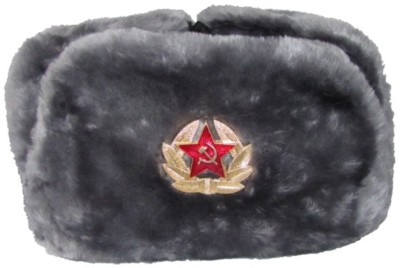 Original Tschechische Armeemütze Militär Wintermütze Uschanka Grau