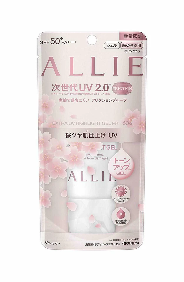 Kanebo Allie EXTRA UV Higlight Gel PK солнцезащитный крем версия Sakura 60 г SPF50+/PA++++ - Изображение 4 из 4
