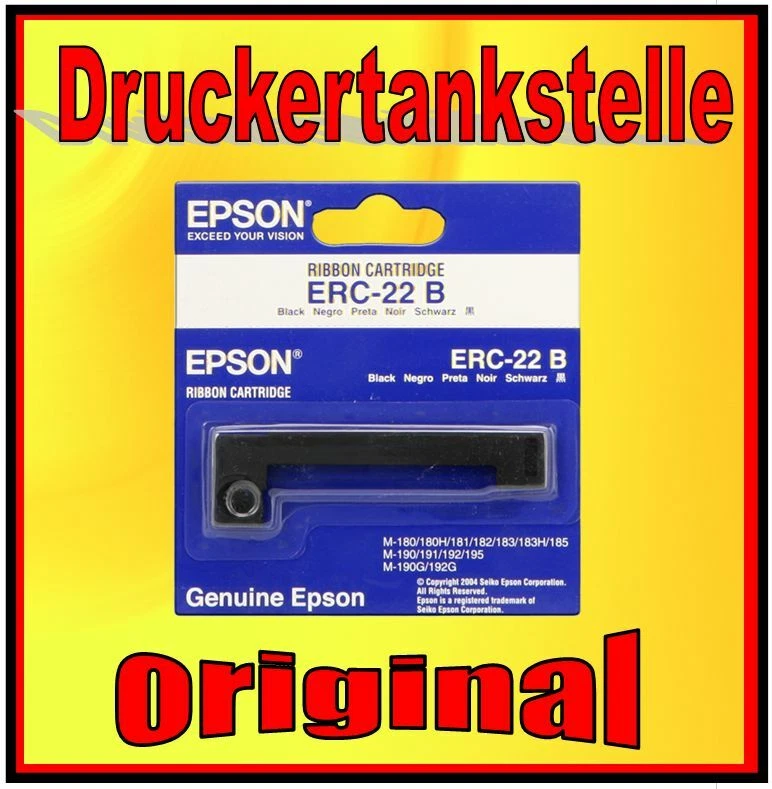 10x Farbband Epson ERC-22B Olivetti ECR 2450 400 400EV TA CMS 430 440E schwarz 