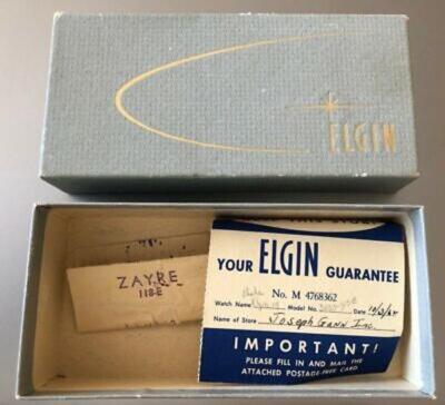 vintage 1960s empty ELGIN watch box - gift presentation box  display picture 2