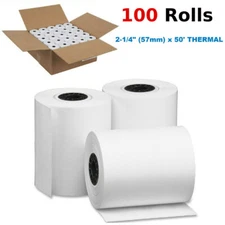 100 Rolls/Case 2 1/4" x 50' Thermal Receipt Cash Register Credit Card Paper US