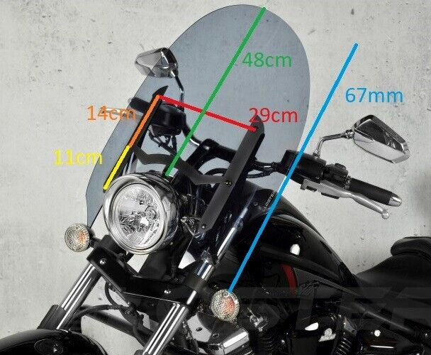 TOURING SCREEN YAMAHA XV 1900 RAIDER (08-16) WIDE CHOPPER