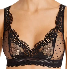 NEW PALINDROME BLACK DREAMLOVER LACE SOFT CUP BRALETTE BRA SIZE SMALL