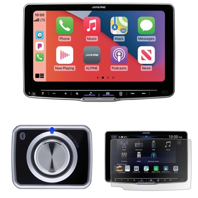Alpine Halo9 9'' Receiver w/ Wireless Android Auto/CarPlay + Accessories