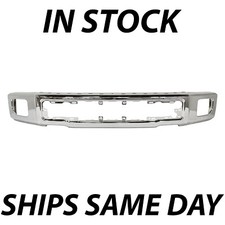 New Chrome Steel Bumper Face Bar For 2015 2016 2017 Ford F150 W/ Fog Light Holes
