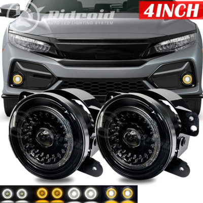 4''LED Fog Lights Lamps For 2016 2017 2018 2019 2020 2021 Honda Civic Left&Right