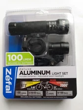 ZEFAL Deluxe Aluminum Light Set 100 Lumens Includes All Batteries Adj Beam