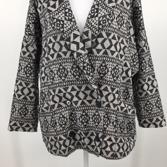 Gap Black Gray Geometric Print Jacket Womens XL D… - image 3