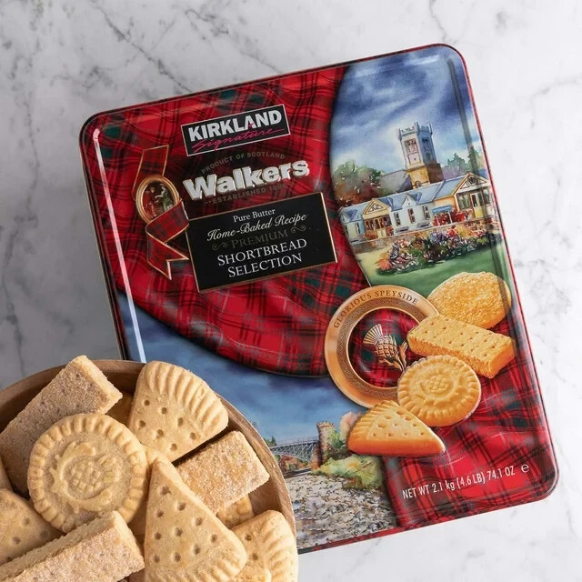 Kirkland Walkers Premium Shortbread Selection Gift Tin 4.6 lbs Cookies
