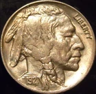 1927-P Buffalo Nickel Choice/Gem BU Uncirculated Full Horn