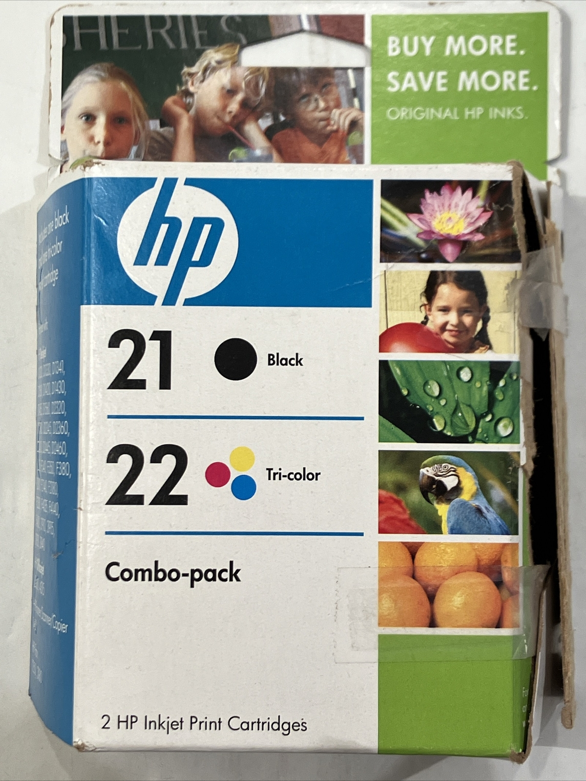 Original HP Ink Cartridges 21 22 Combo Pack HP Expired New Open Box