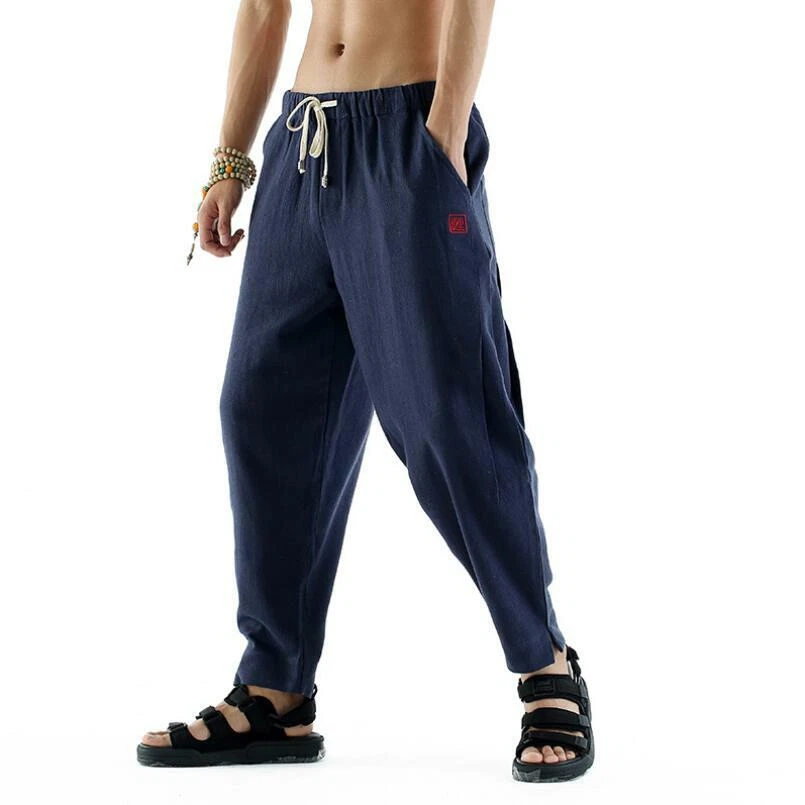 Pantalones de lino Kung Fu Tai Chi Artes Marciales Pantalones Sueltos Informales Pantalones de chándal Foto 3 de 4