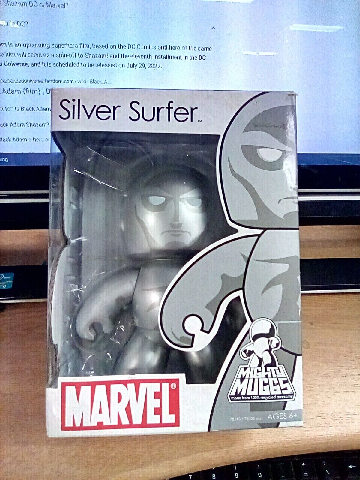 Mighty Muggs, Marvel * Silver Surfer*, Series 2, 2002 Hasbro 6 Vinyl  Figure