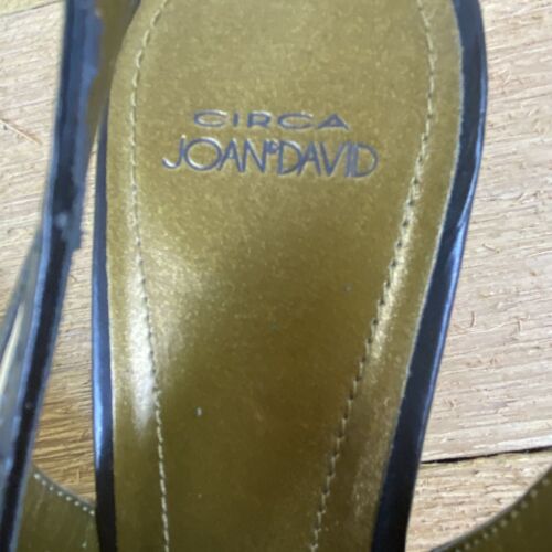 Circa Joan & David Women Slingback Peep-Toe Heels Size 9M Taupe & Bronze Leather - Picture 13 of 16