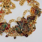 Lunch At The Ritz Autumn in NY Belt Earrings Set Hand Enameled Gold Tone — photo 3