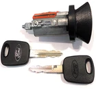 NEW FORD OEM IGNITION SWITCH LOCK CYLINDER WITH 2 OEM TRANSPONDER CHIPPED KEYS