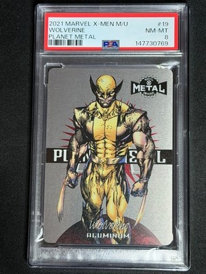 2021 Marvel X-Men Metal Universe Planet Metal Wolverine #19 PSA Graded Card SP