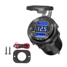 Highly Speed Car Charging Hubs with Double QC3.0 and Double Type C PD30w Output