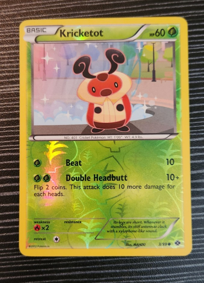 Kricketot 3/99- B&W Next Destinies- Reverse Holo Card- Pokemon