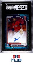 2024 Bowman Chrome Yordanny Monegro Auto Blue Reptilian /150 SGC 10 AUTO