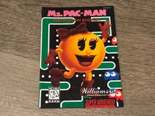 Ms. Pac-Man Instruction Manual Booklet Super Nintendo Snes Authentic