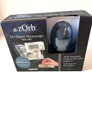 CARSON ZORB BLUE DIGITAL MICROSCOPE CAMERA USB MM-480