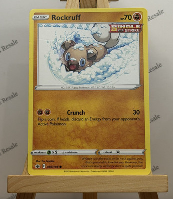Pokemon TCG * Rockruff * 086/198 * Chilling Reign * Common * Regular * 2021