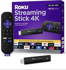 Roku Streaming Stick 4K/HDR/Dolby Vision Streaming Device with Roku Voice Remote