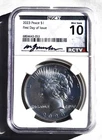 2023 Peace Dollar $1 NGC Mint State 10 (MS 70) FDOI Signed Michael Gaudioso