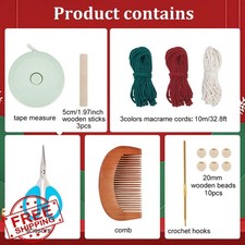 INFUNLY Macrame Christmas Tree Kit, 3 Sets, Beginner Craft Decor