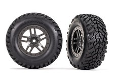 Traxxas 1/10 Slash 4x4 VXL  SCT Off-Road Tires  Split-Spoke Beadlock Wheels 2
