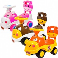 MalPlay Kinderfahrzeug Happy FACE | Gehfrei Spiel- und Lauflernwagen Rutscherfah