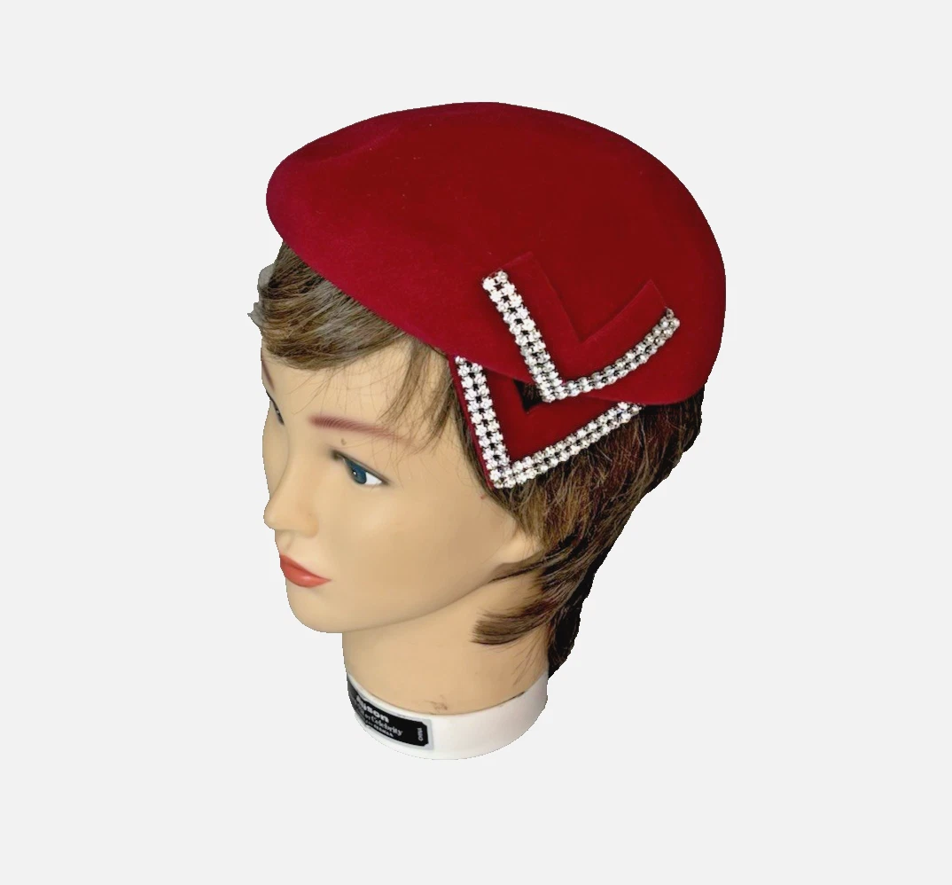 Red Tailored Vintage Hats for Women for sale | eBay display picture 3