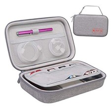 Hard Travel Electronic Organizer Case for MacBook Power Adapter Charger, Grey
