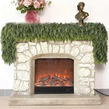 Real Touch Cedar Garland Artificial Realistic Christmas Garlands Faux Green C...