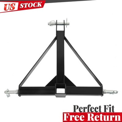 New 3 Point 2'' Receiver Trailer Hitch For Category 1 Tractor Tow Drawbar Adapter