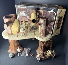 Vintage 1983 Kenner Star Wars ROTJ Ewok Village Complete Playset w Box & Papers