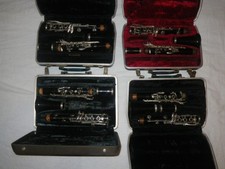 CLARINET LOT of 4 - SELMER BUNDY - FOR PARTS, REPAIR, RESTORATION - ALL COMPLETE
