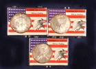 Three (3) 1996 American Silver Eagle Dollars in Case