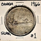 1966 CANADA SILVER VOYAGER Gorgeous Silver Dollar Coin