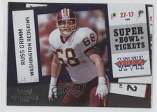 2010 Playoff Contenders Super Bowl Tickets Russ Grimm #36 HOF 0j0