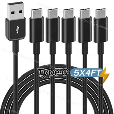 5Pack USB Type C Cable Charger Lot Fast Charging Data Cord For Samsung Android