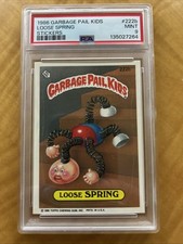 Rare Vintage 1986 GARBAGE PAIL KIDS STICKERS #222b LOOSE SPRING SERIES 6 PSA 9