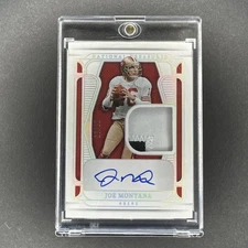 Joe Montana 2024 Panini National Treasures Material Treasures Auto MT-JMA #23/25