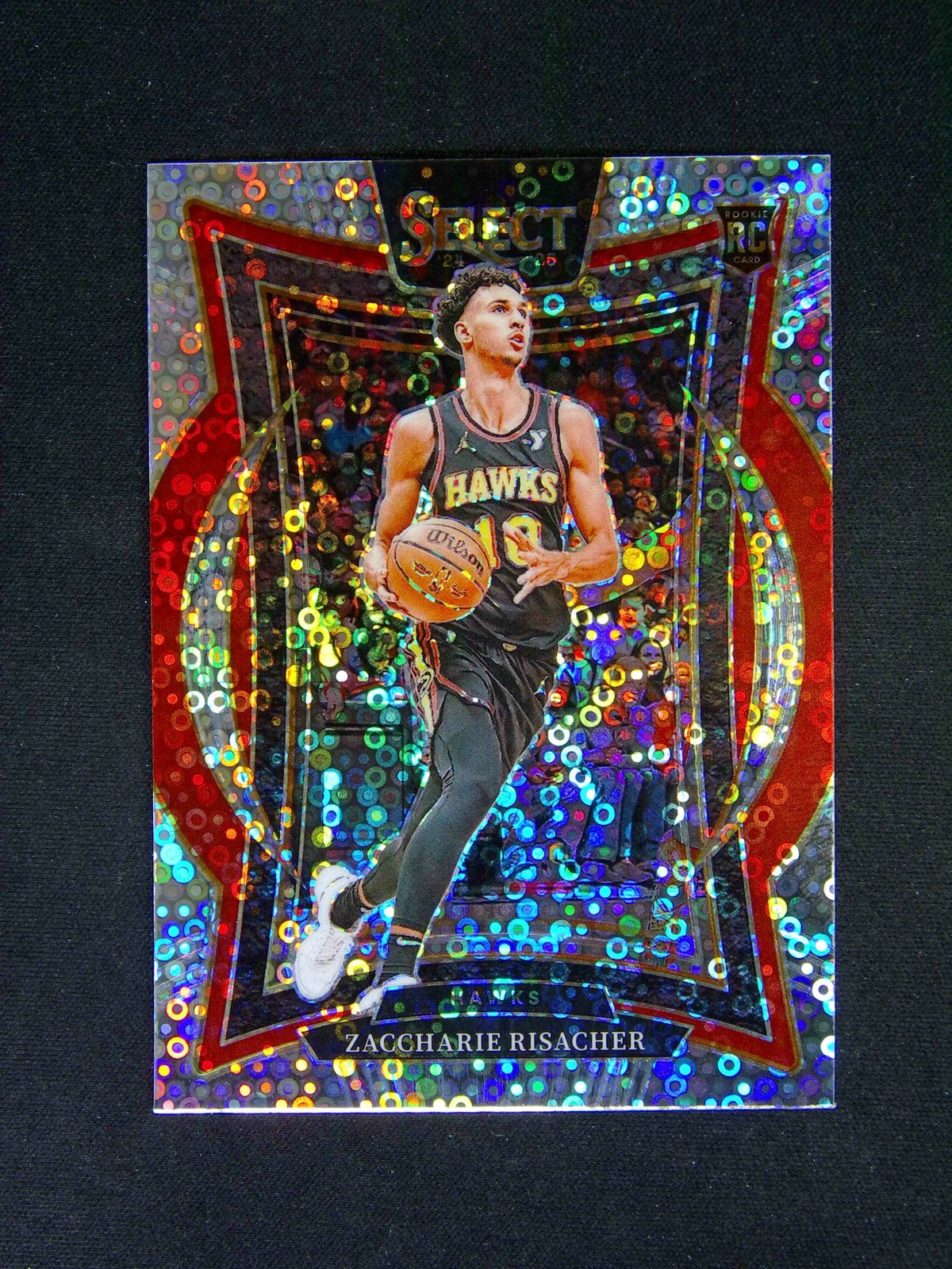 2024-25 Panini Select Zaccharie Risacher #86 RC Concourse Disco Prizm