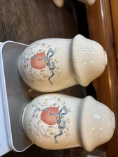 Vintage 80s International China Marmalade Salt & Pepper Shakers Duck Goose
