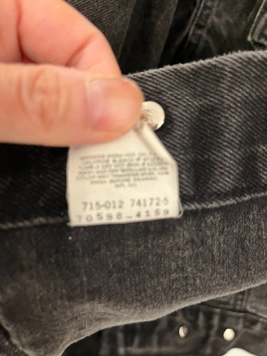 VTG Levi's Trucker Denim Jacket Men SMALL Black 70598 4159 Button 90s EUC by Levi's, Size S, $134 - Photo 7