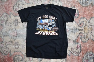 Vintage 1988 Harley Davidson 3D Emblem My Hog & I Sturgis T-Shirt Tee Stratman S/M