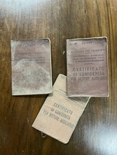 Velocipede Cimatti HMW Libretto Di Circolazione Motore Ausiliario 3 Pezzi